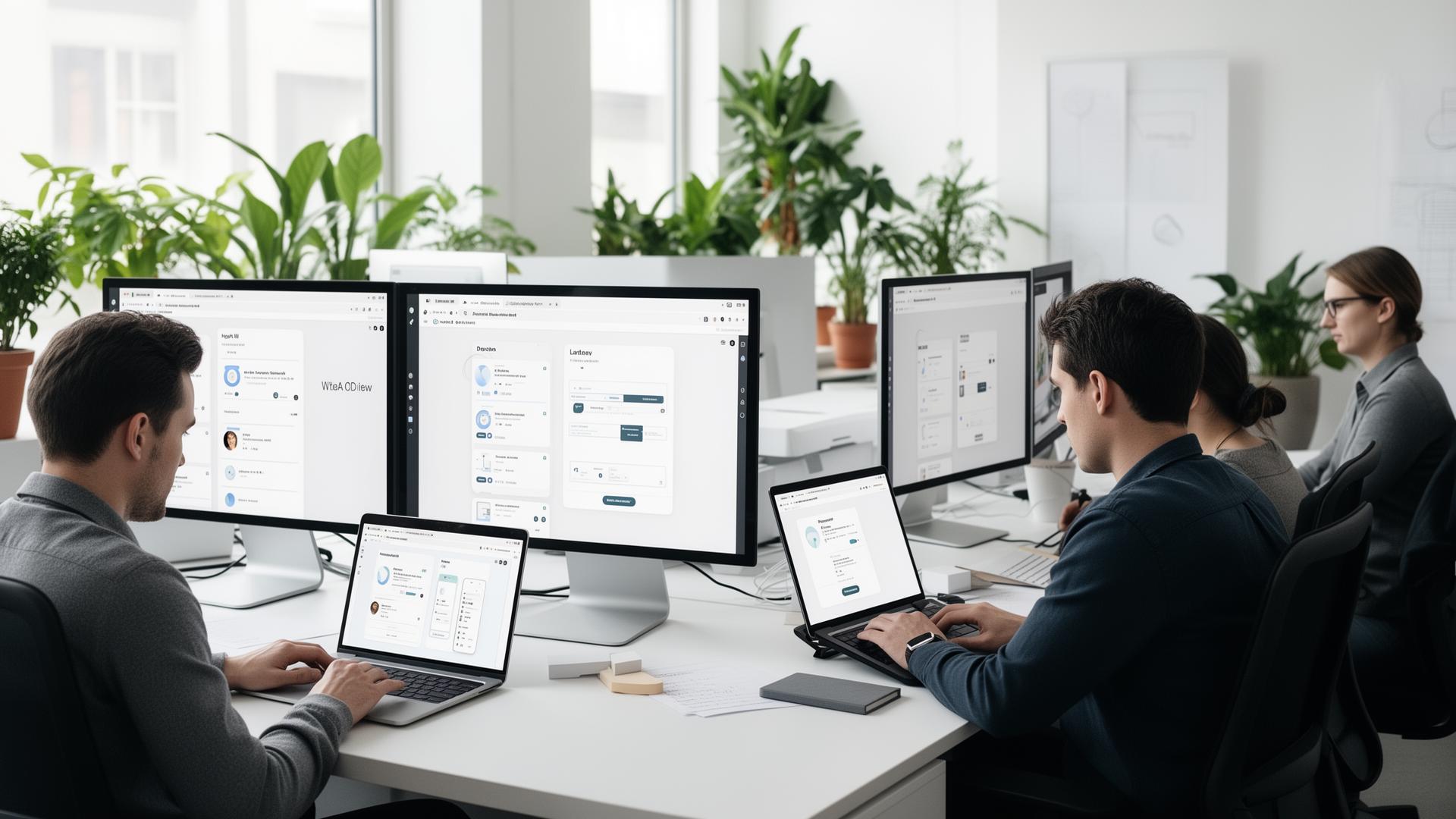 One Click Applications studio team shaping and building a software product